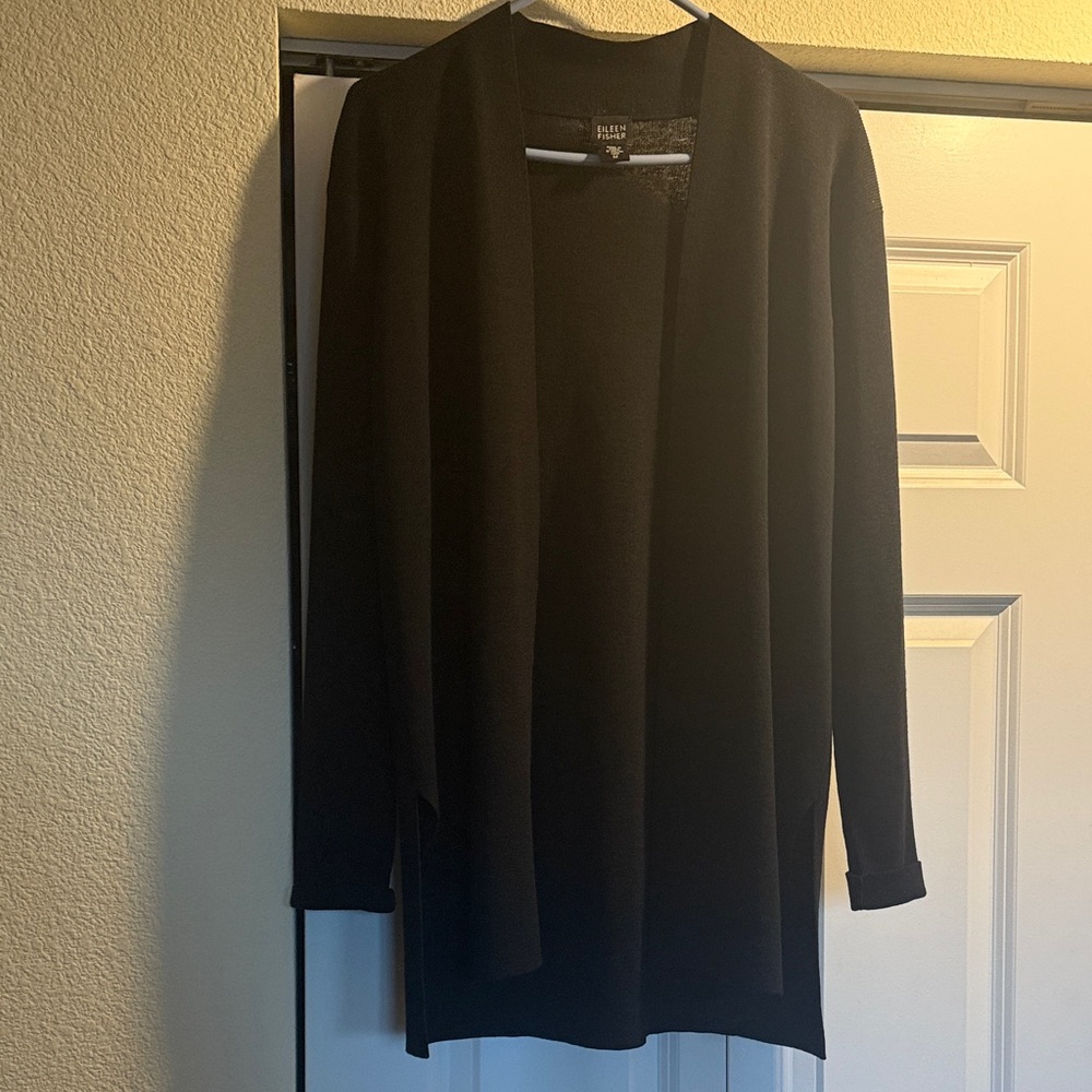 Eileen Fisher Fine Merino Cardigan in Regenerative Wool